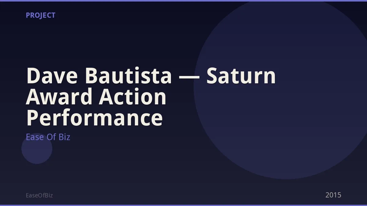 Dave Bautista — Saturn Award Action Performance