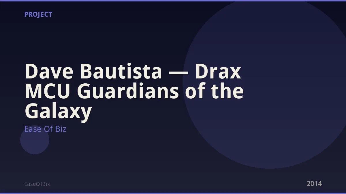 Dave Bautista — Drax MCU Guardians of the Galaxy