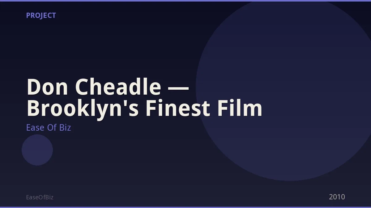 Don Cheadle — Brooklyn's Finest Film