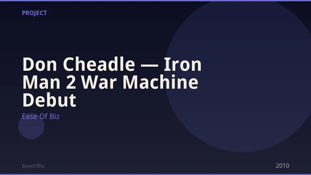 Don Cheadle — Iron Man 2 War Machine Debut