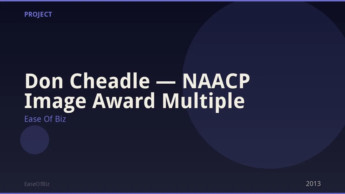 Don Cheadle — NAACP Image Award Multiple