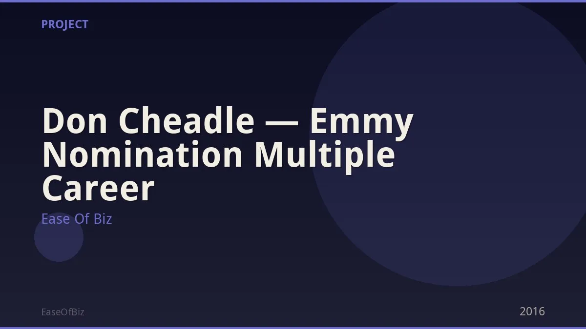Don Cheadle — Emmy Nomination Multiple Career