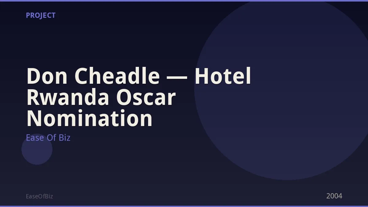 Don Cheadle — Hotel Rwanda Oscar Nomination