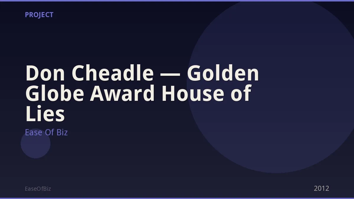 Don Cheadle — Golden Globe Award House of Lies