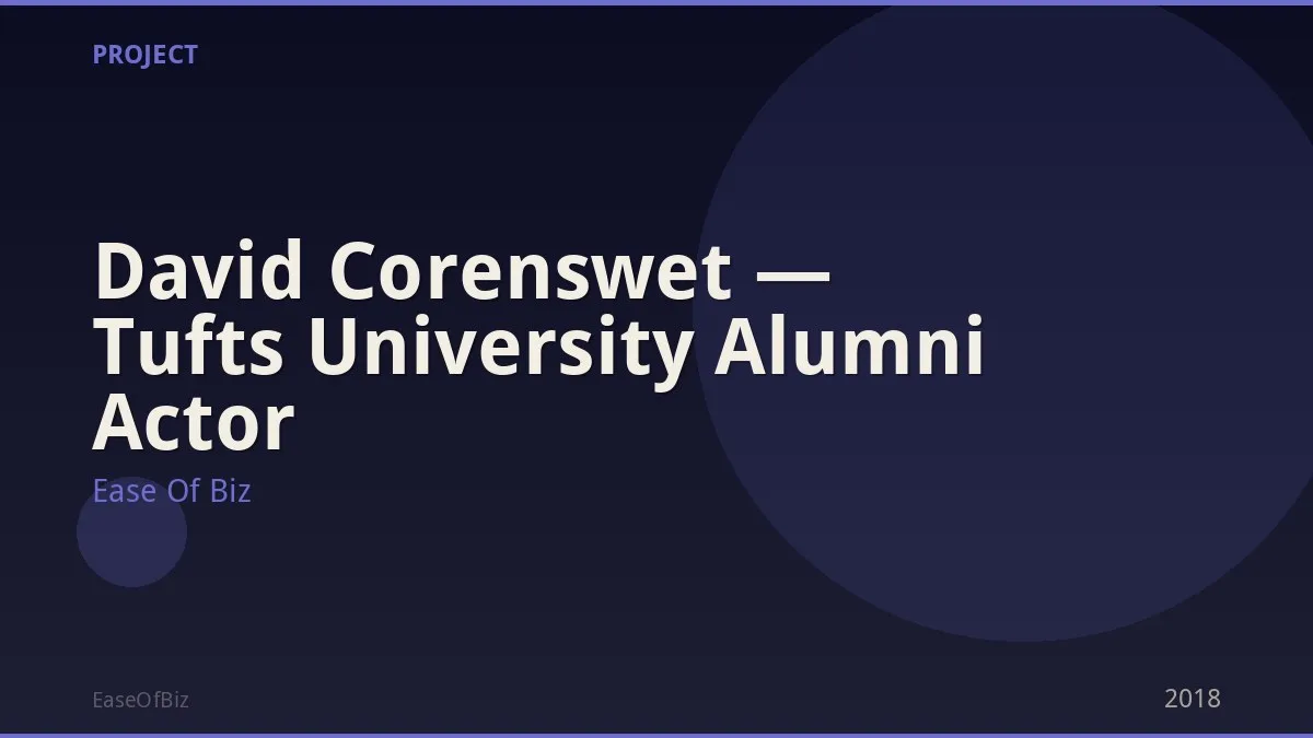 David Corenswet — Tufts University Alumni Actor
