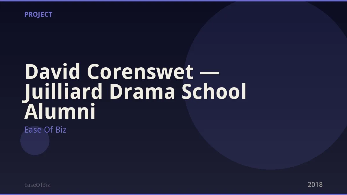 David Corenswet — Juilliard Drama School Alumni