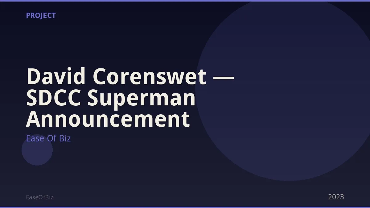 David Corenswet — SDCC Superman Announcement