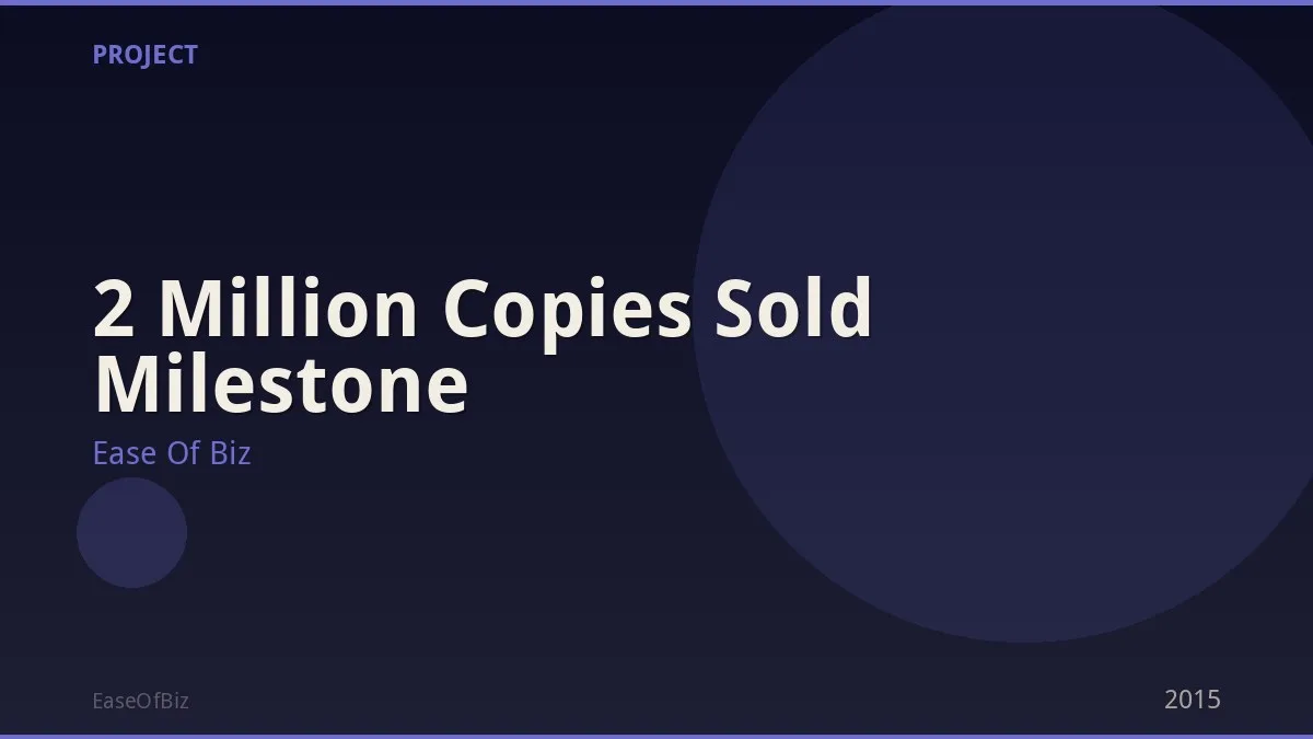 2 Million Copies Sold Milestone