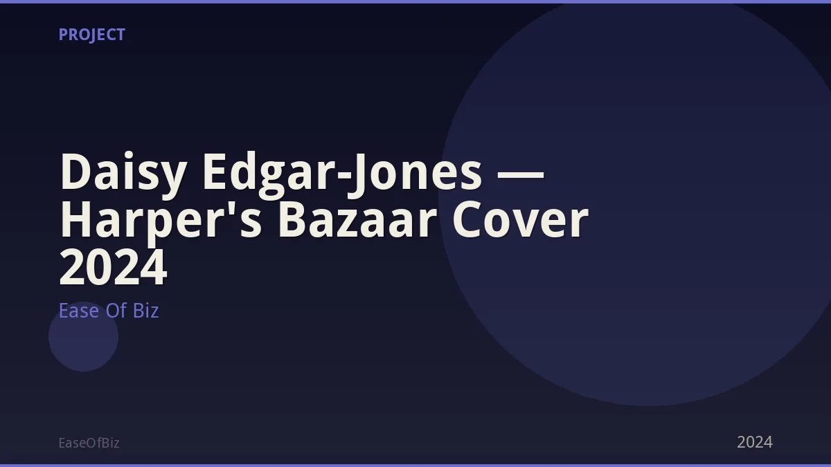Daisy Edgar-Jones — Harper's Bazaar Cover 2024