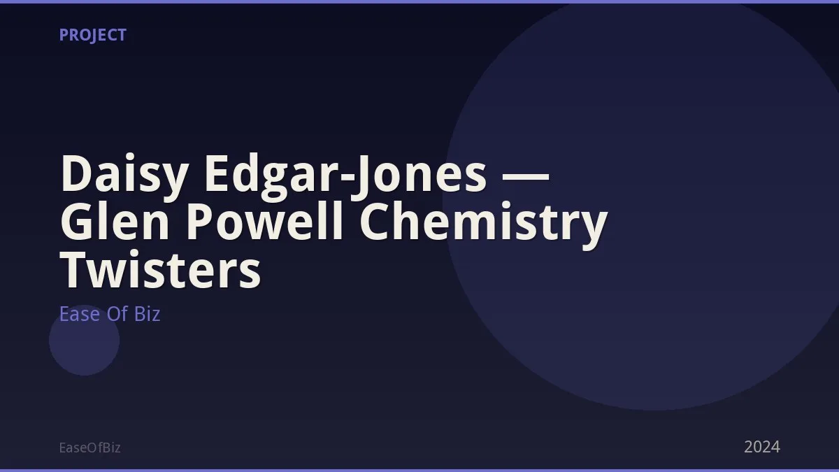 Daisy Edgar-Jones — Glen Powell Chemistry Twisters