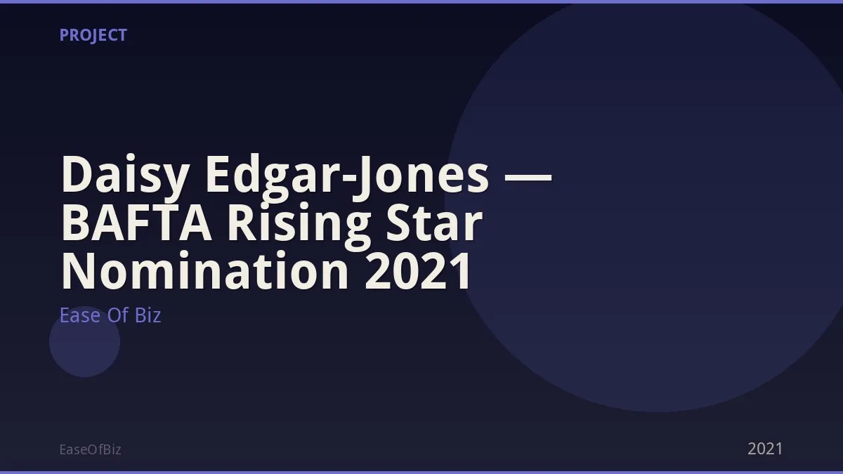 Daisy Edgar-Jones — BAFTA Rising Star Nomination 2021