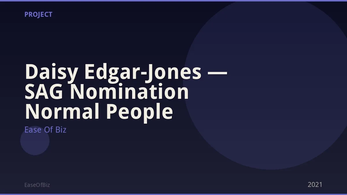 Daisy Edgar-Jones — SAG Nomination Normal People