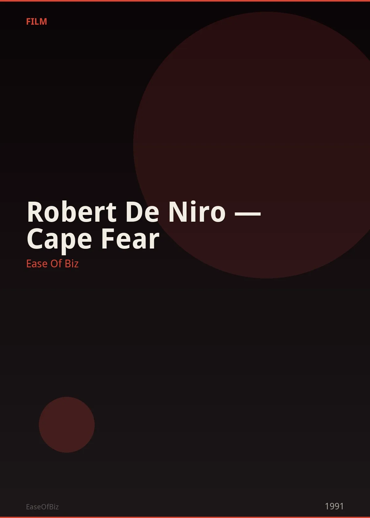 Robert De Niro — Cape Fear