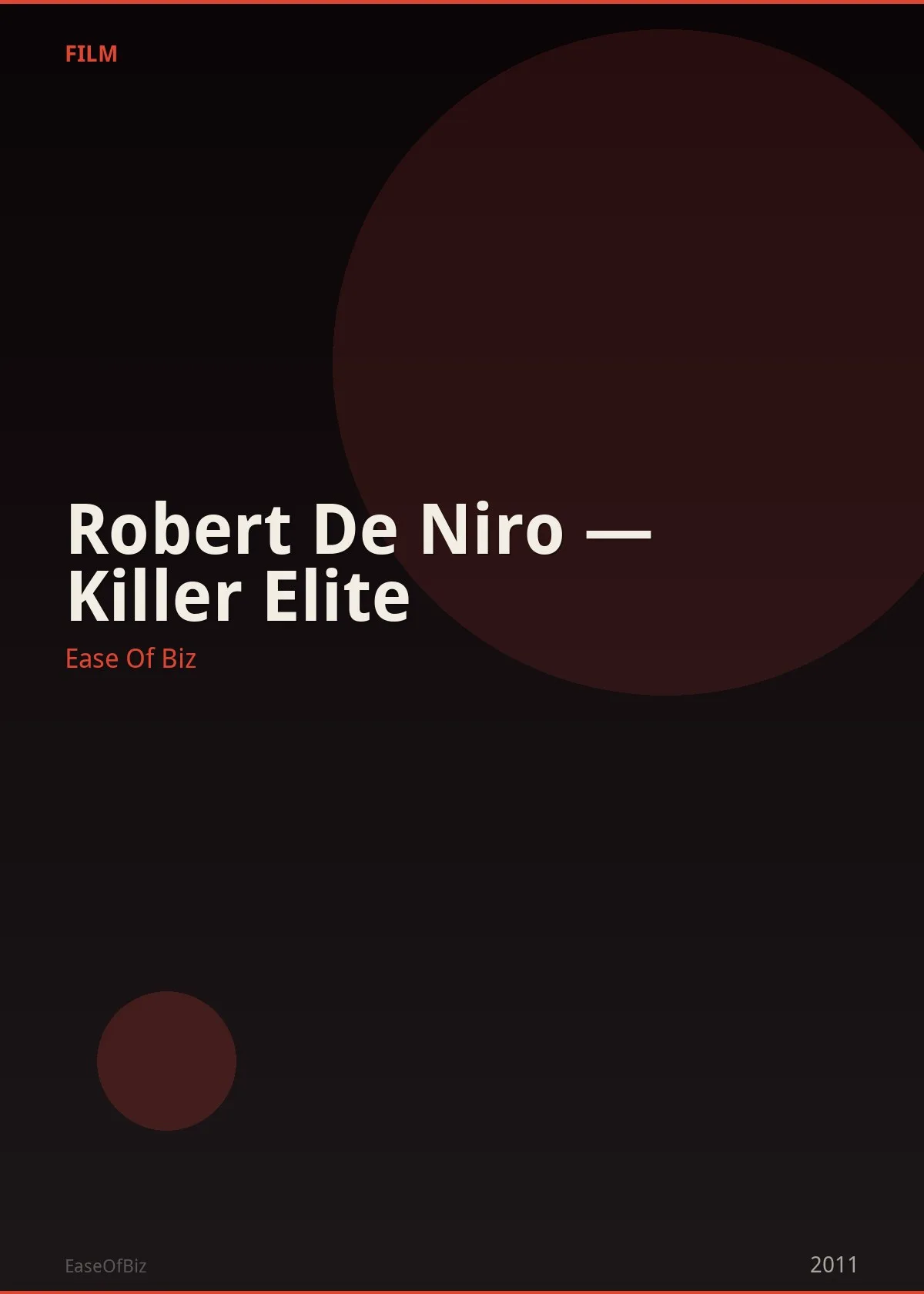 Robert De Niro — Killer Elite