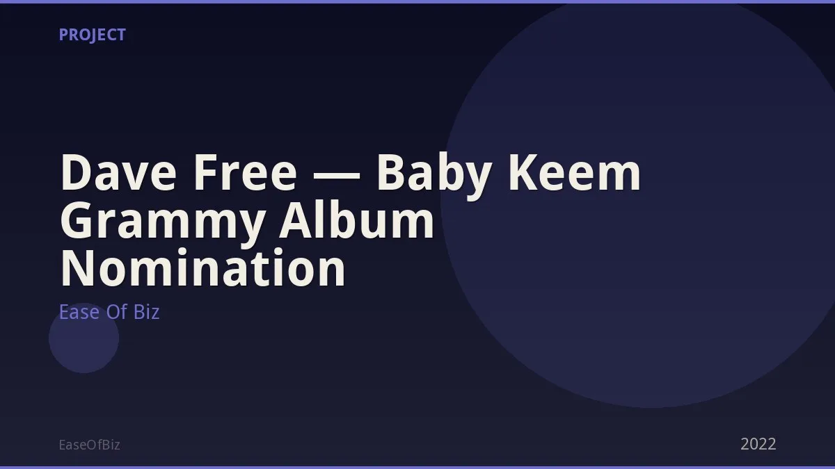 Dave Free — Baby Keem Grammy Album Nomination
