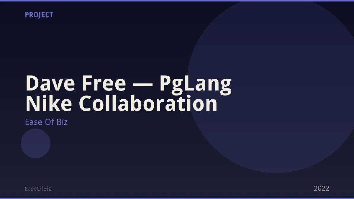 Dave Free — PgLang Nike Collaboration