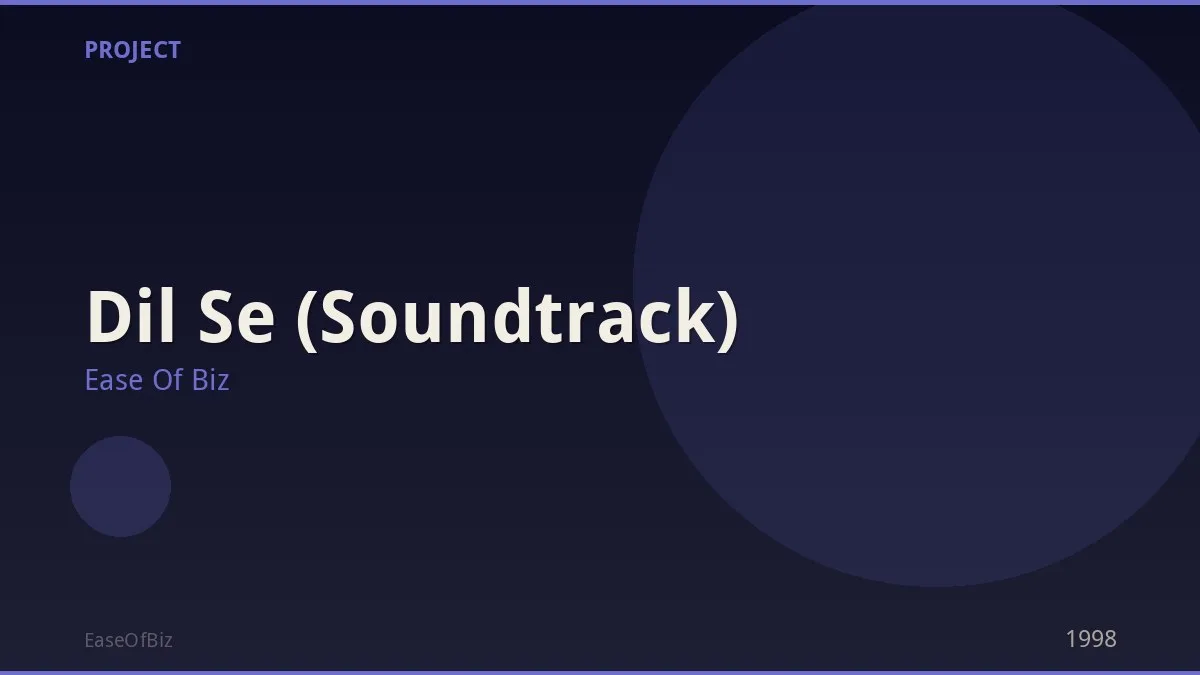 Dil Se (Soundtrack)