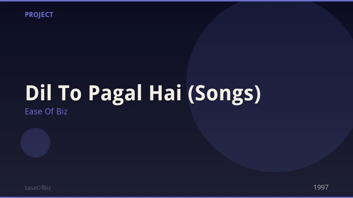 Dil To Pagal Hai (Songs)