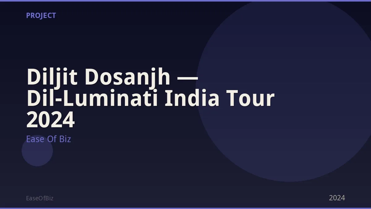 Diljit Dosanjh — Dil-Luminati India Tour 2024