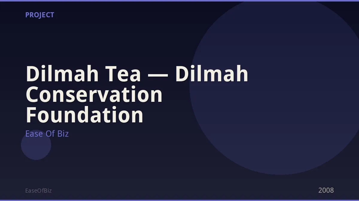 Dilmah Tea — Dilmah Conservation Foundation