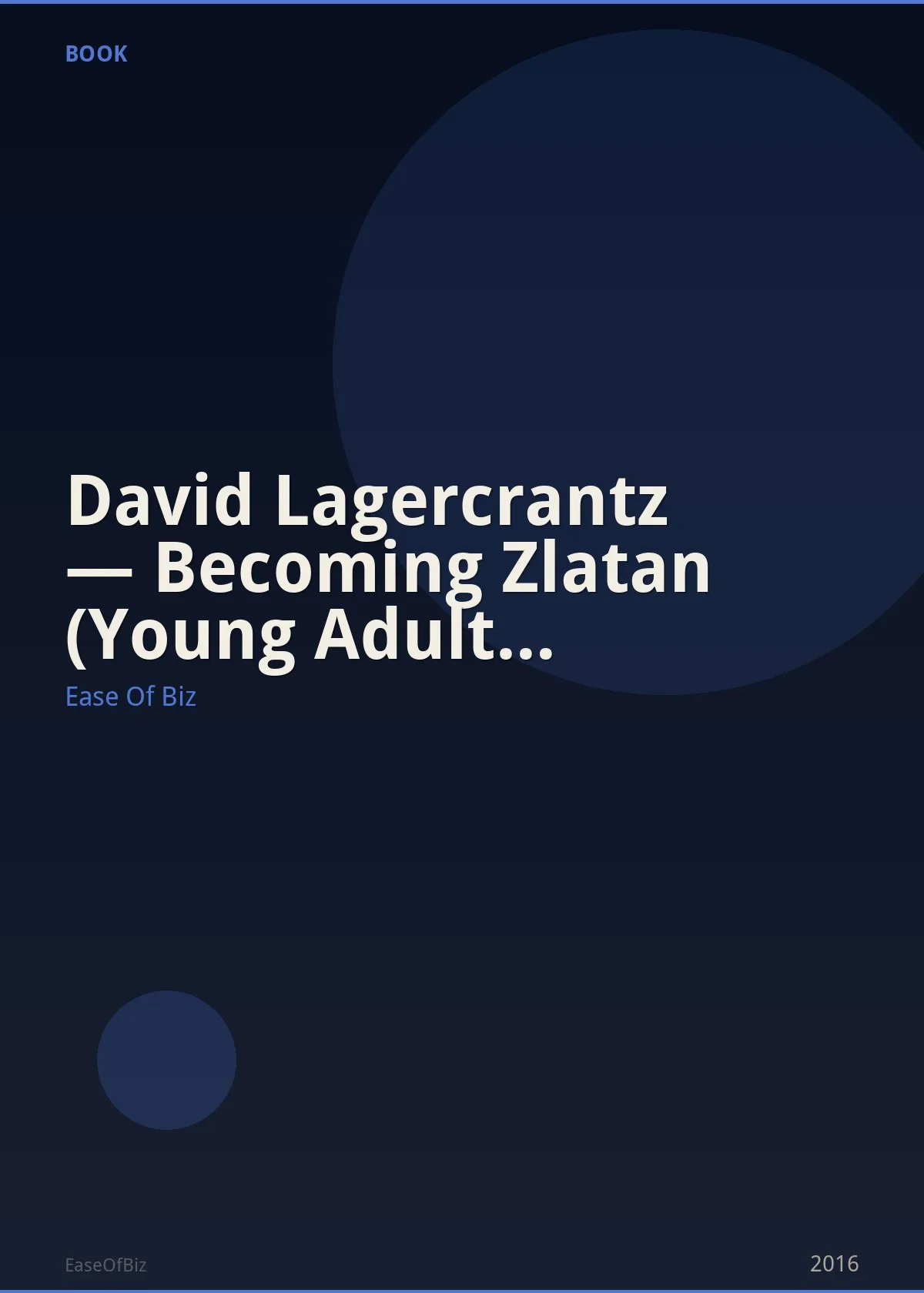 David Lagercrantz — Becoming Zlatan (Young Adult Edition)