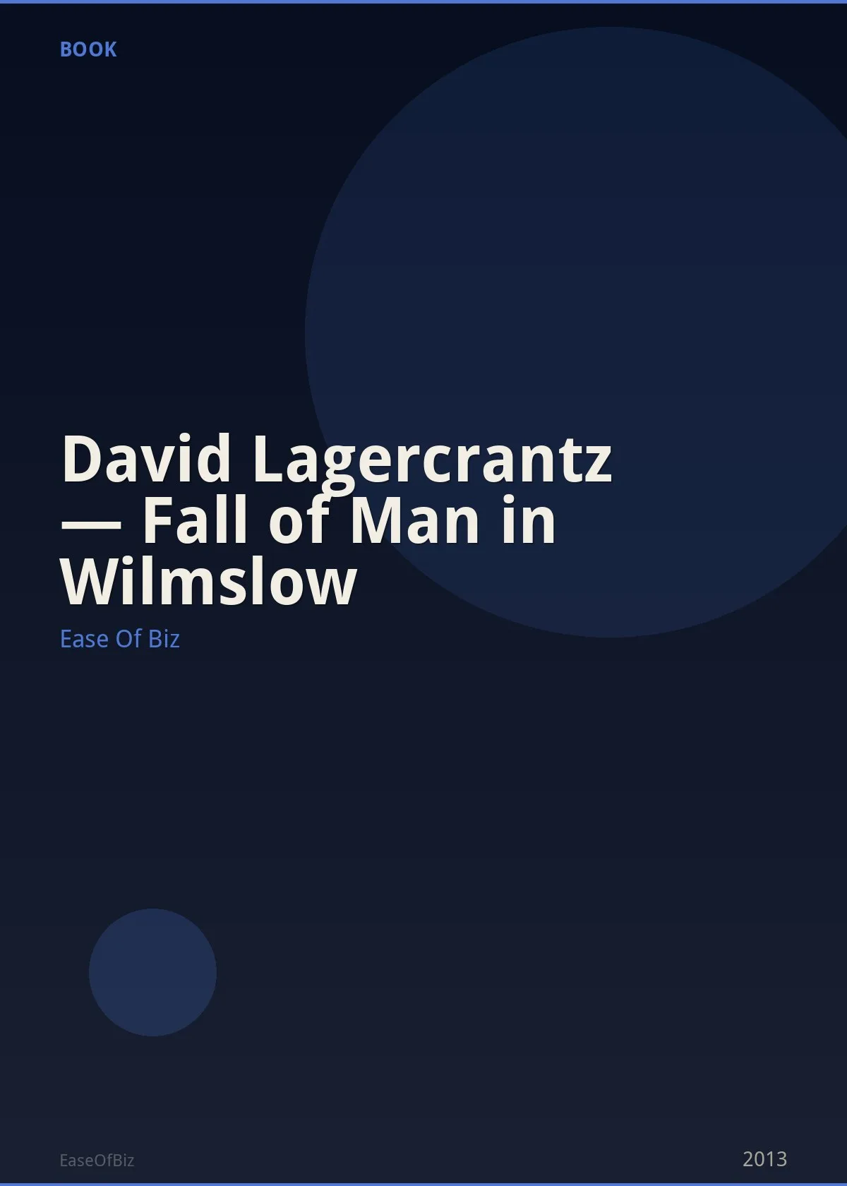 David Lagercrantz — Fall of Man in Wilmslow