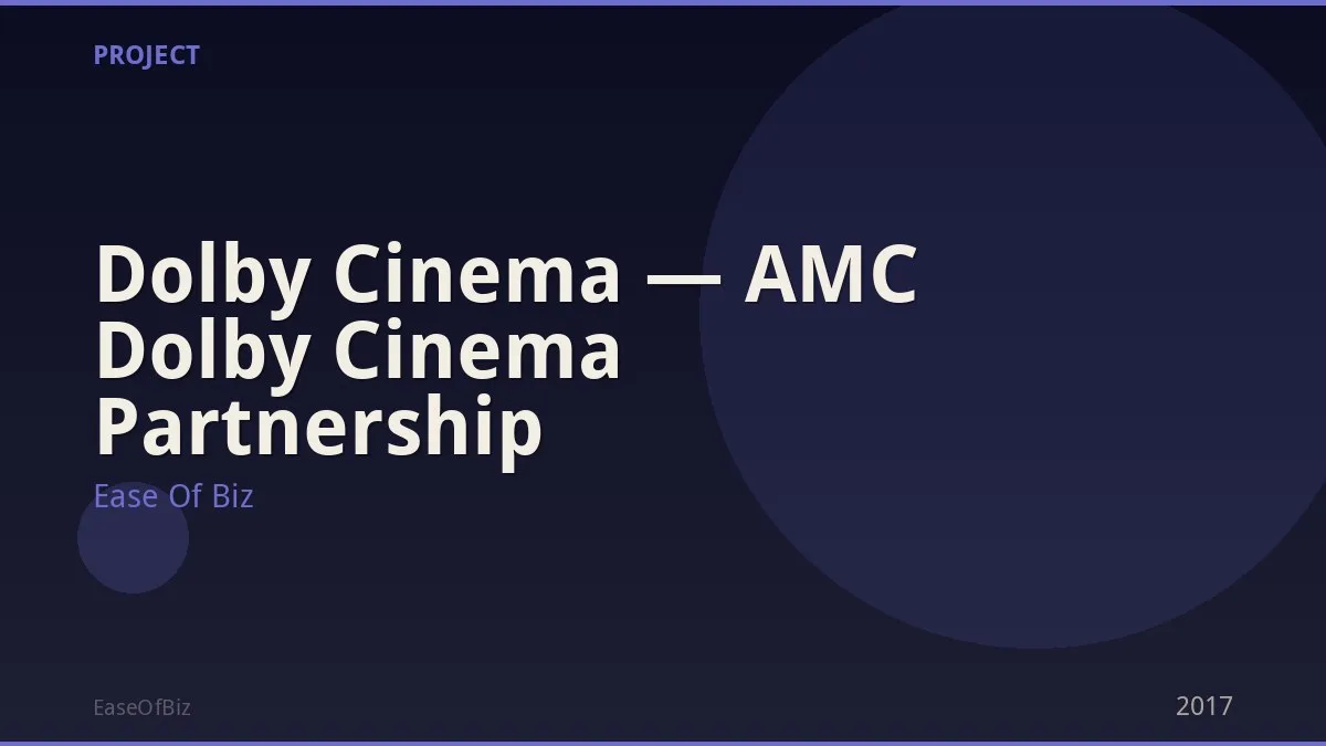 Dolby Cinema — AMC Dolby Cinema Partnership