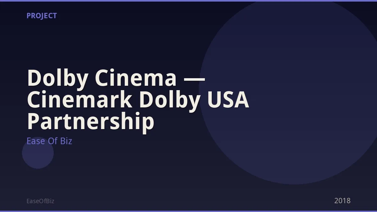 Dolby Cinema — Cinemark Dolby USA Partnership