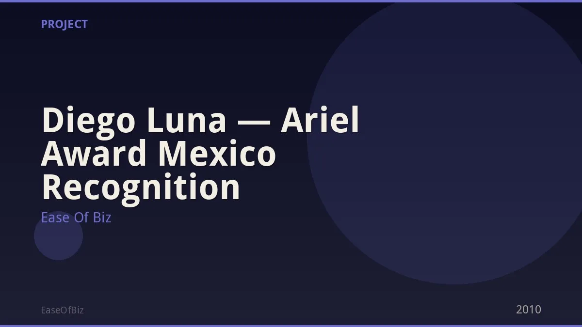 Diego Luna — Ariel Award Mexico Recognition