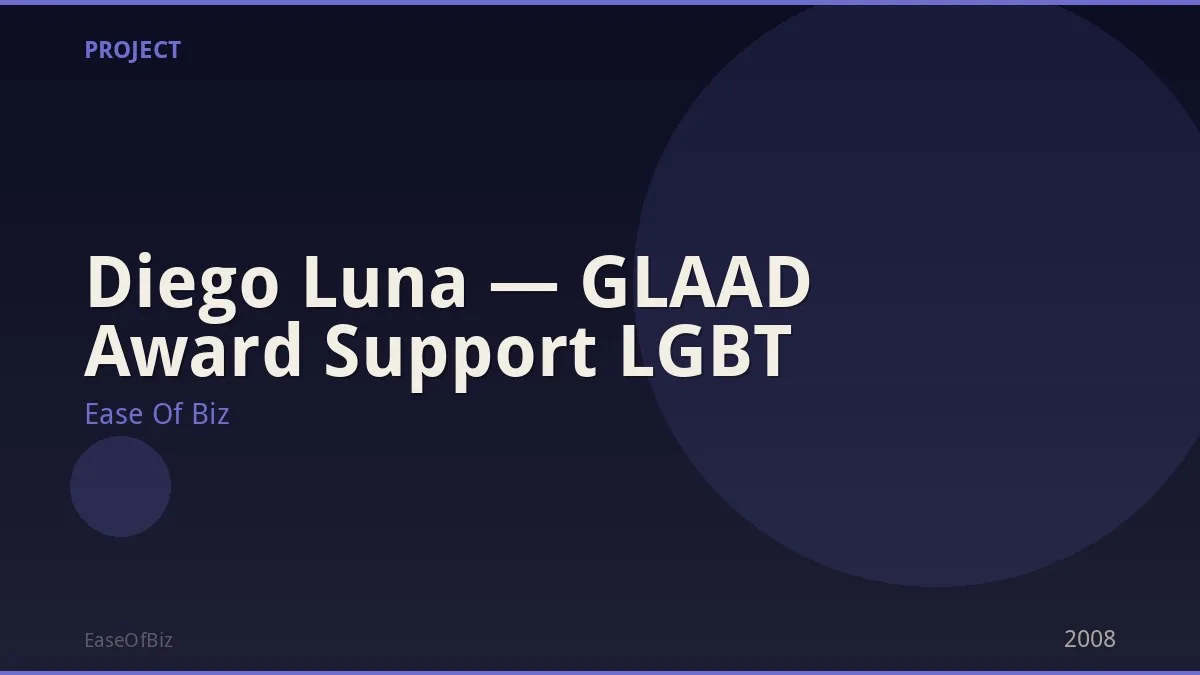 Diego Luna — GLAAD Award Support LGBT