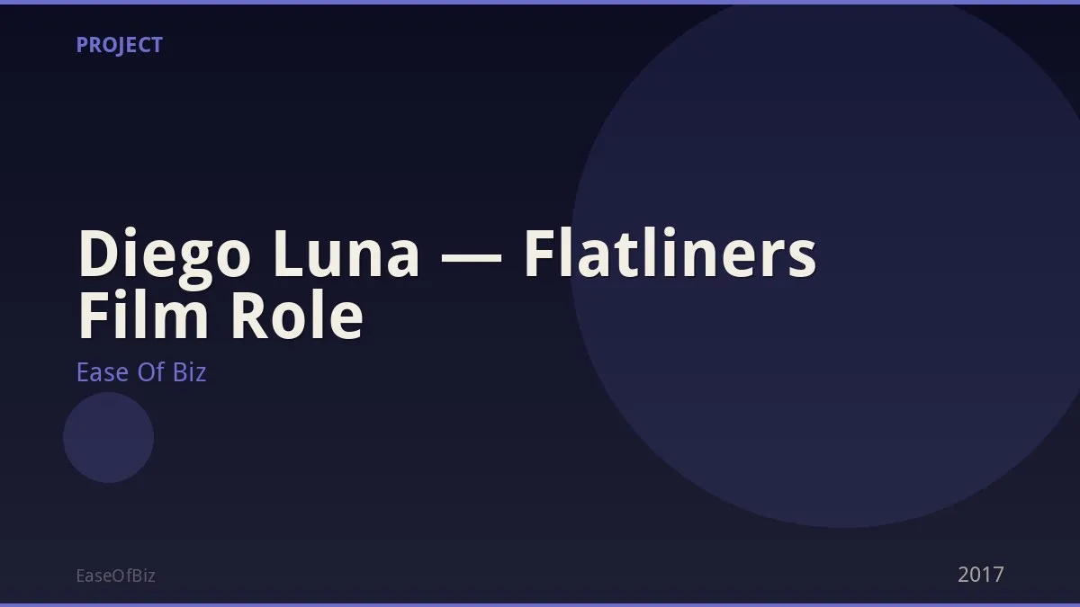 Diego Luna — Flatliners Film Role