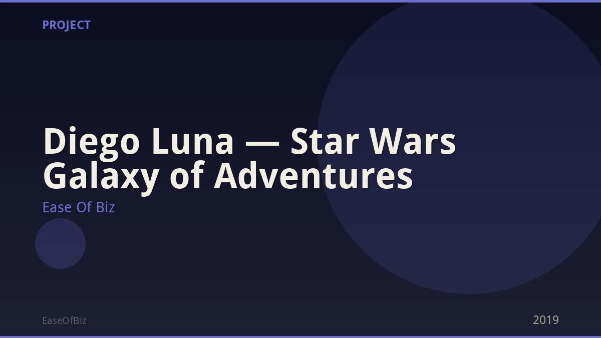 Diego Luna — Star Wars Galaxy of Adventures