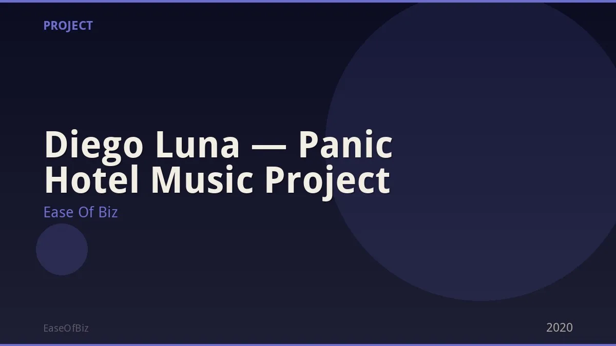 Diego Luna — Panic Hotel Music Project