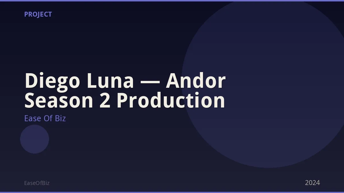 Diego Luna — Andor Season 2 Production