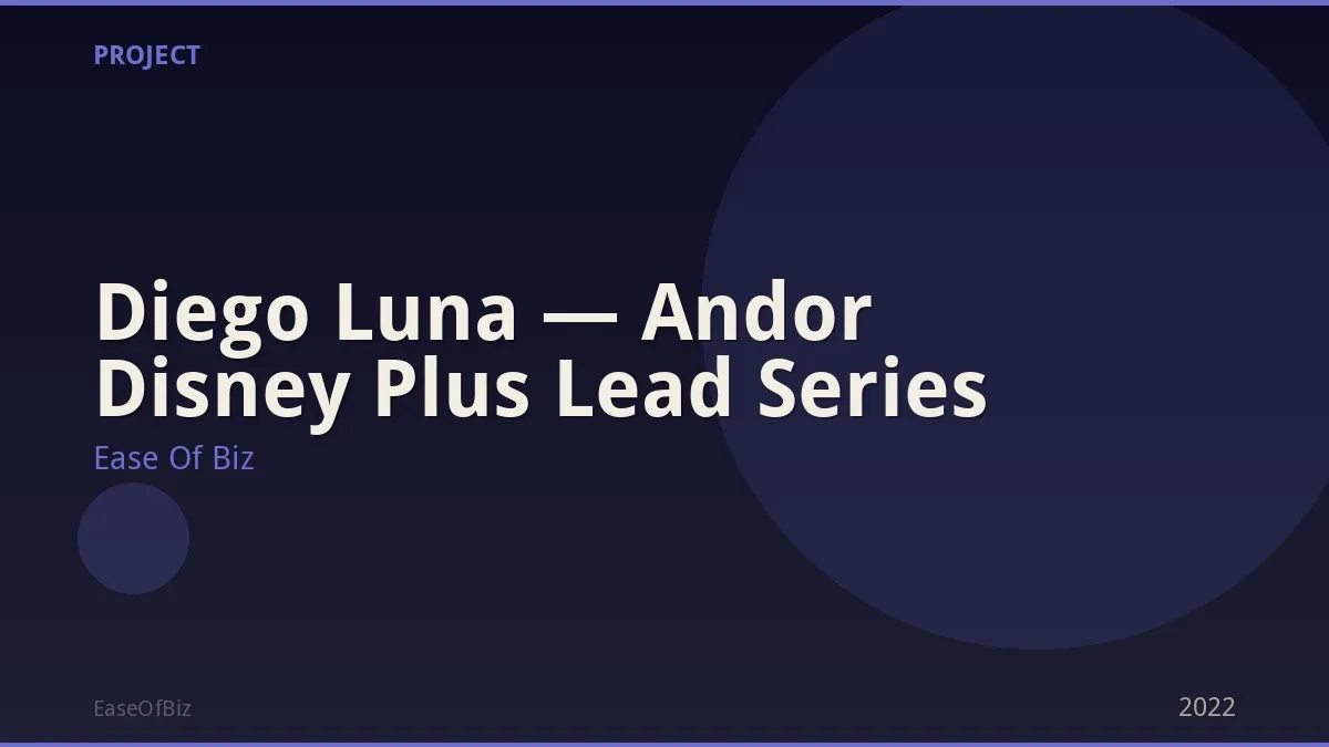Diego Luna — Andor Disney Plus Lead Series