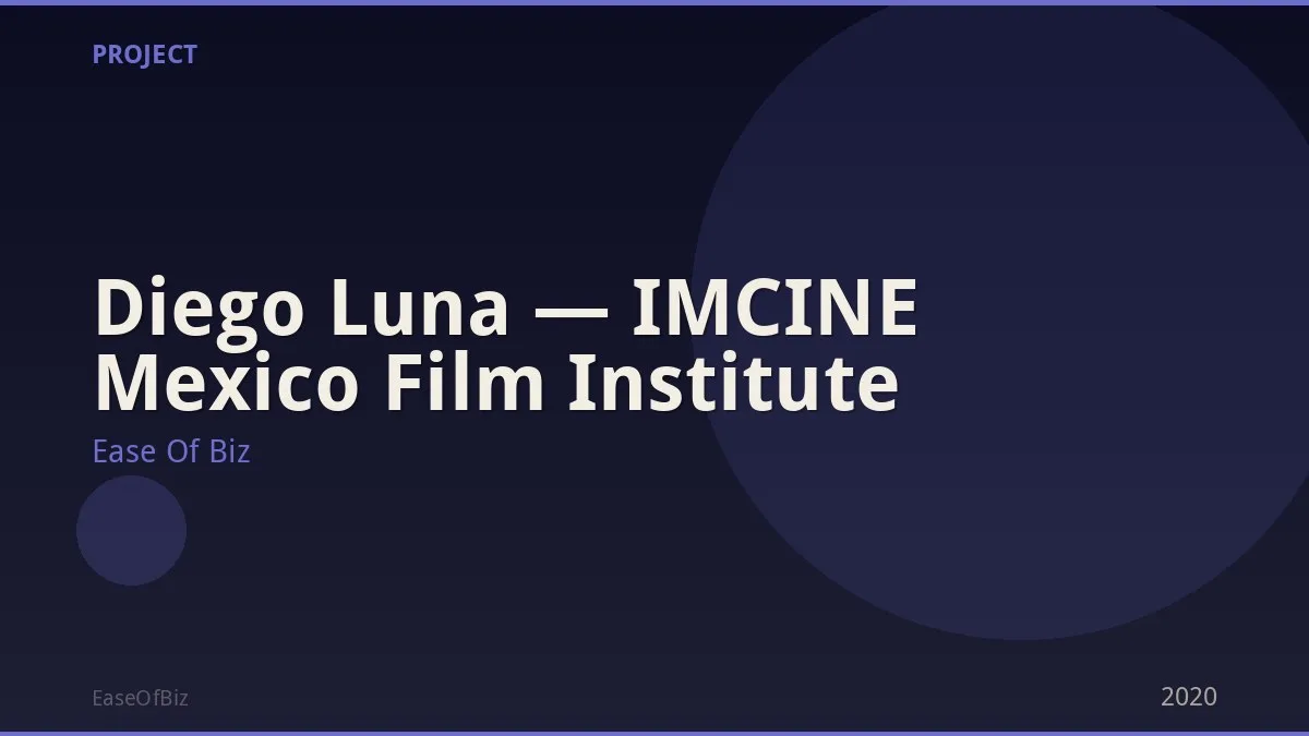 Diego Luna — IMCINE Mexico Film Institute