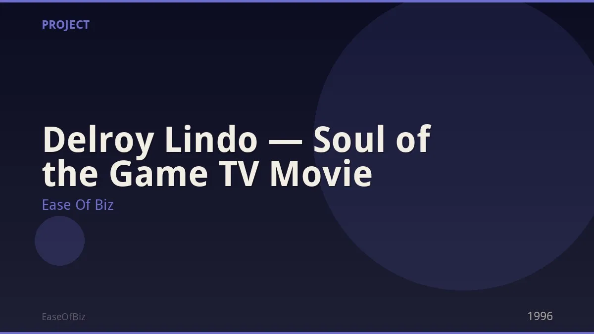 Delroy Lindo — Soul of the Game TV Movie