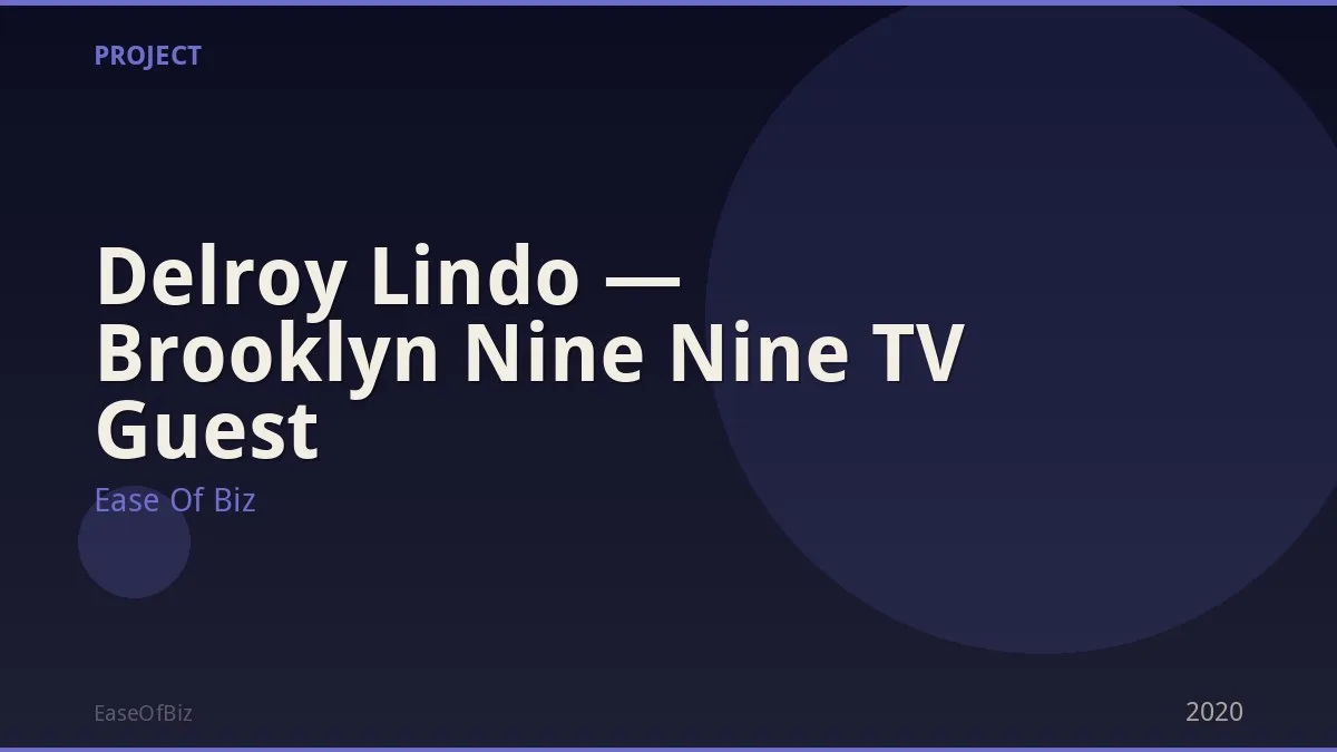 Delroy Lindo — Brooklyn Nine Nine TV Guest