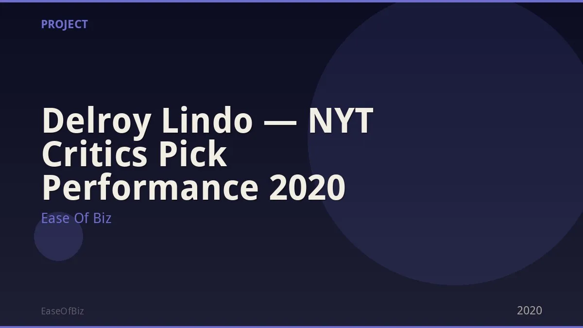 Delroy Lindo — NYT Critics Pick Performance 2020