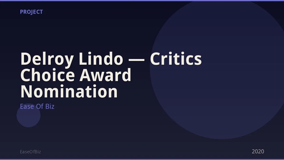 Delroy Lindo — Critics Choice Award Nomination