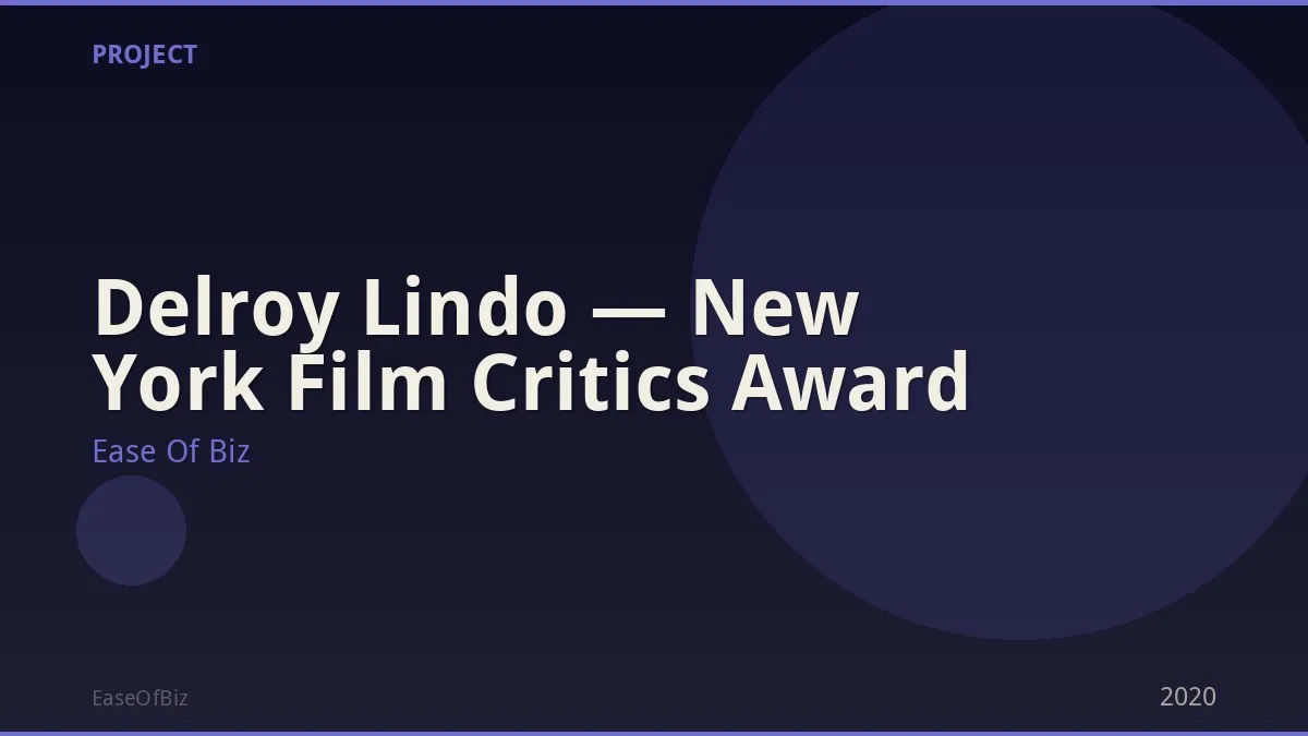 Delroy Lindo — New York Film Critics Award
