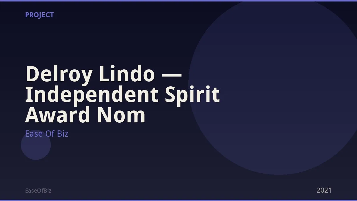 Delroy Lindo — Independent Spirit Award Nom