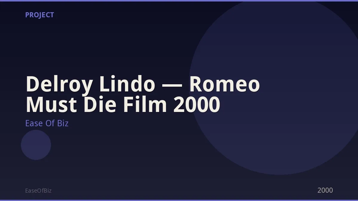 Delroy Lindo — Romeo Must Die Film 2000