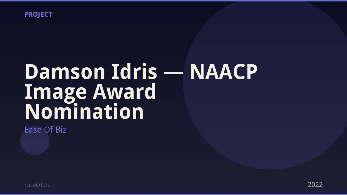 Damson Idris — NAACP Image Award Nomination
