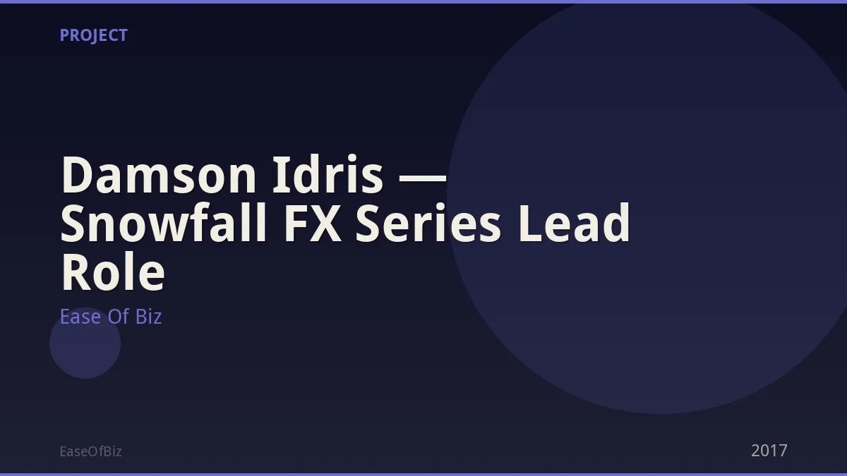 Damson Idris — Snowfall FX Series Lead Role