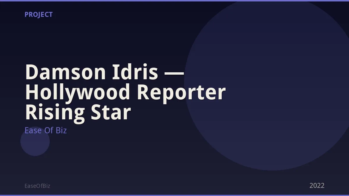 Damson Idris — Hollywood Reporter Rising Star