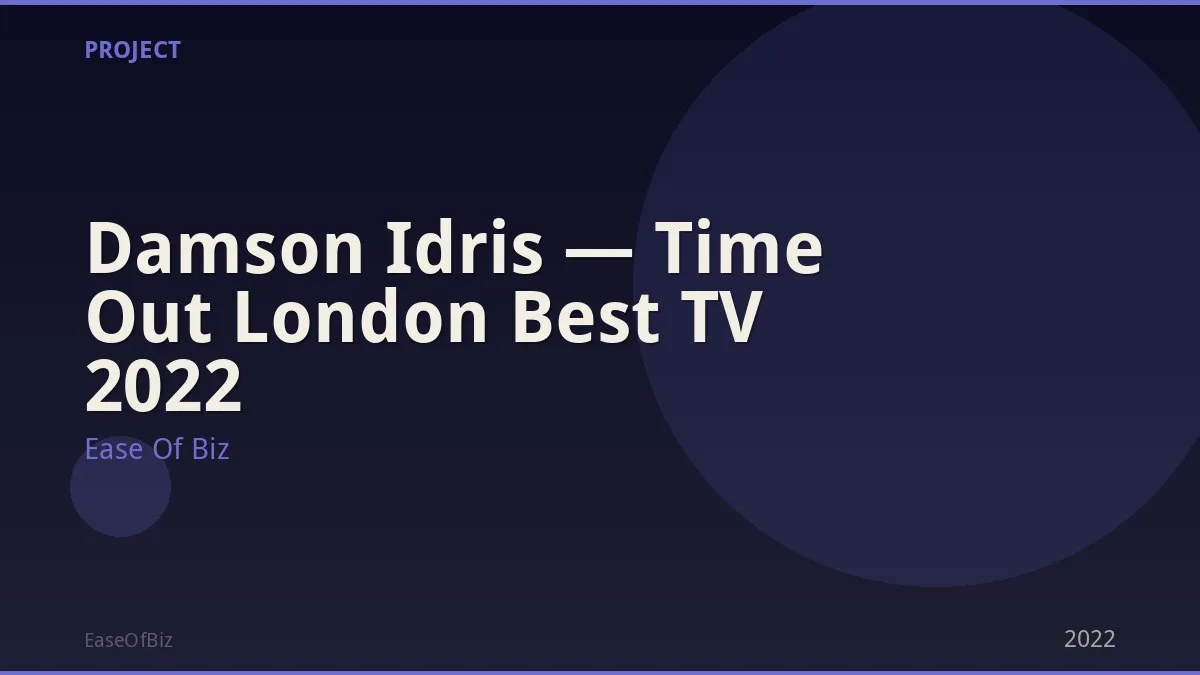 Damson Idris — Time Out London Best TV 2022