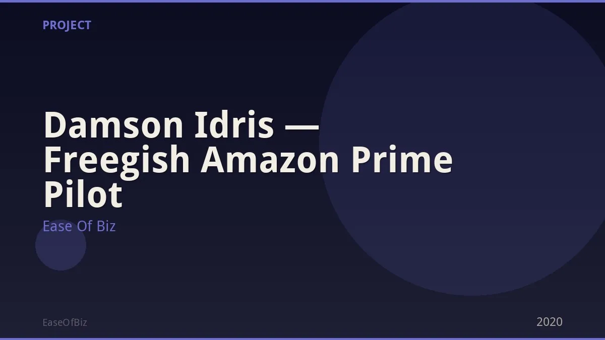 Damson Idris — Freegish Amazon Prime Pilot