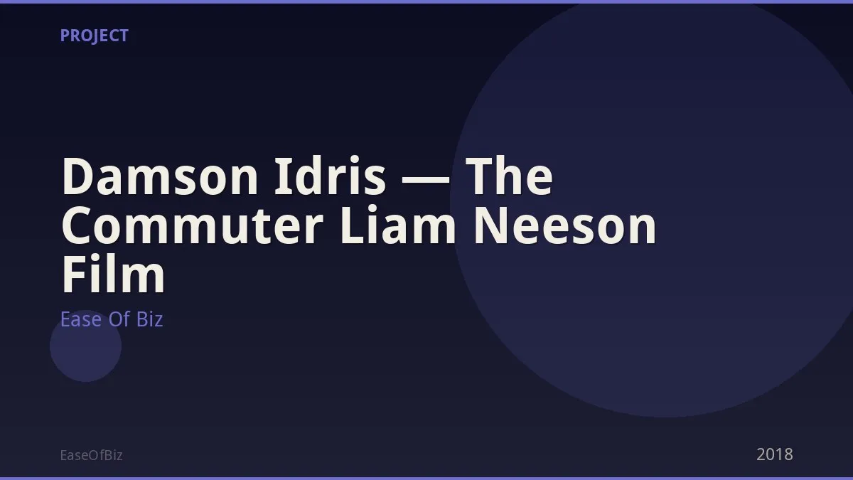 Damson Idris — The Commuter Liam Neeson Film