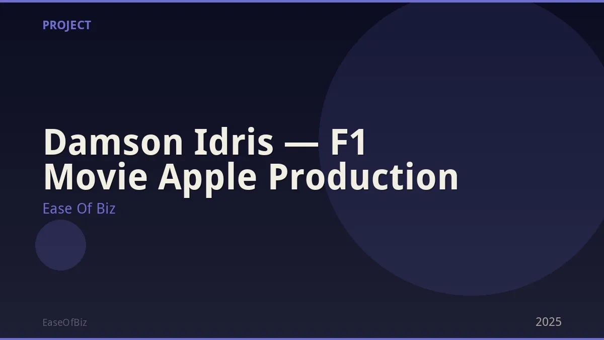 Damson Idris — F1 Movie Apple Production